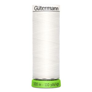 Gutermann Sew-All Thread rPET #800 WHITE, 100m 100% Recycled Polyester