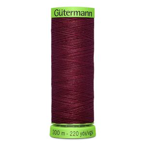 Gutermann Extra Fine Thread #368 VERY DARK GARNET, 200m Spool 100% Polyester