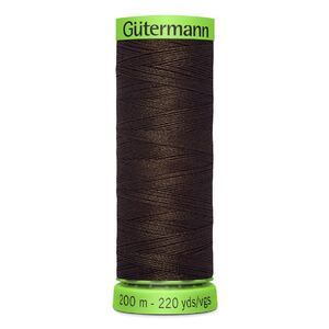 Gutermann Extra Fine Thread #406 DARK BROWN, 200m Spool 100% Polyester