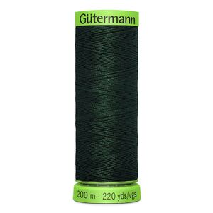 Gutermann Extra Fine Thread #472 VERY DARK FOREST GREEN, 200m Spool 100% Polyester