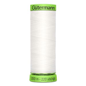 Gutermann Extra Fine Thread #800 WHITE, 200m Spool 100% Polyester