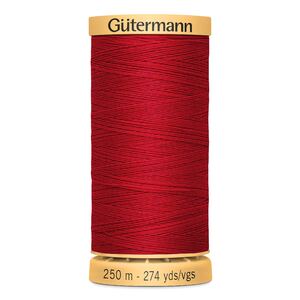 Gutermann 100% Cotton Thread, 250m, Colour 2074 Red