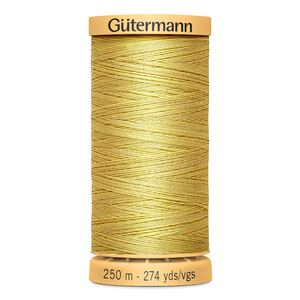 Gutermann 100% Cotton Thread, 250m, #758 YELLOW
