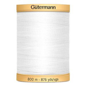 Gutermann Cotton Thread, 800m (876yds) #5709 WHITE