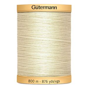 Gutermann Cotton Thread, #919 Egg White, 800m (876yds)