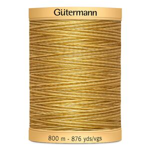 Gutermann Cotton Thread, 800m (876yds) #9938 Variegated Coffee Cream