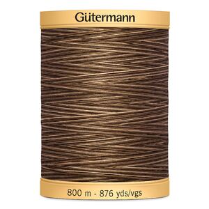 Gutermann Cotton Thread, 800m (876tds) #9948, Variegated Brown Sugar Cinamon