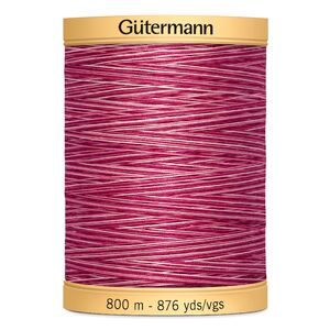 Gutermann Cotton Thread, 800m (876yds) #9969, Variegated Plum Berry
