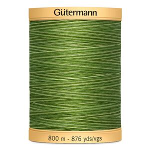 Gutermann Cotton Thread 800m (876yds) #9994, Variegated Foliage Green