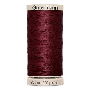 Waxed Cotton Quilting Thread #2833 WINE, 200m Spool