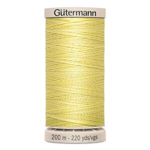 Gutermann Waxed Cotton Quilting Thread 200m Colour 349 BABY LEMON
