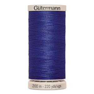 Waxed Cotton Quilting Thread #4932 NAVY BLUE, 200m Spool