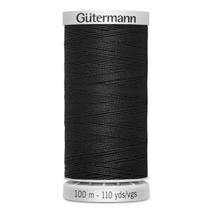 Gutermann Extra Strong Polyester Thread, #000 BLACK, 100m Spool