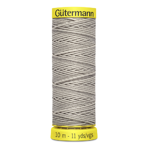 Gutermann PEARL GREY Shirring Elastic Thread #8387, 10m Spool