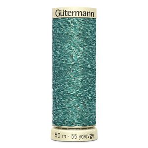 Gutermann Metallic Effect Thread 50m Spool #235 TURQUOISE