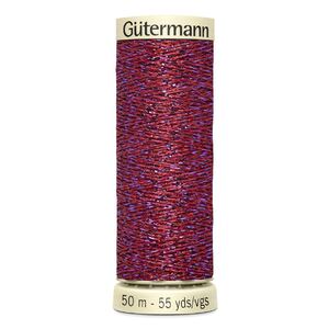 Gutermann Metallic Effect Thread, 50m Spool #247 RED