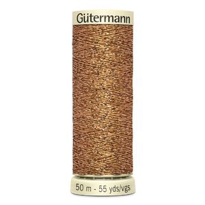 Gutermann Metallic Effect Thread 50m Spool #36 OLD GOLD