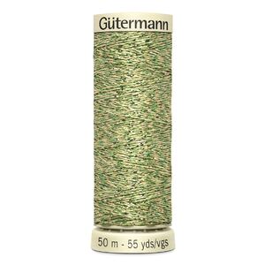Gutermann Metallic Effect Thread, 50m Spool #400 GREEN