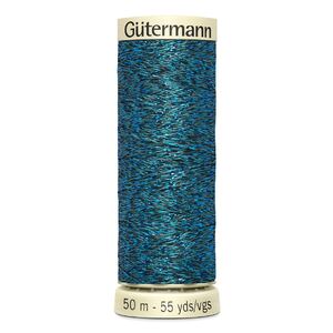 Gutermann Metallic Effect Thread 50m Spool Colour 483 NAVY BLUE