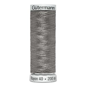 Gutermann Rayon 40 #1011 STEEL GREY, 200m Machine Embroidery Thread