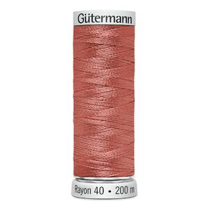 Gutermann Rayon 40 #1020 DEEP PEACH, 200m Machine Embroidery Thread