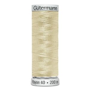 Gutermann Rayon 40 #1022 CREAM, 200m Machine Embroidery Thread