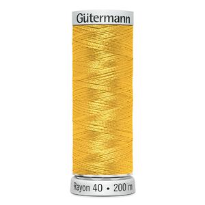 Gutermann Rayon 40 #1023 YELLOW, 200m Embroidery Thread