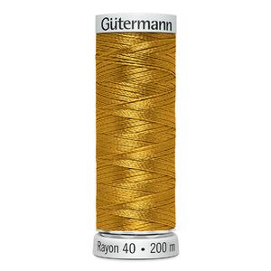 Gutermann Rayon 40 #1025 MINE GOLD, 200m Machine Embroidery Thread