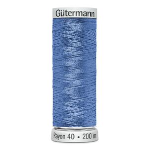 Gutermann Rayon 40 #1029 MEDIUM BLUE, 200m Machine Embroidery Thread