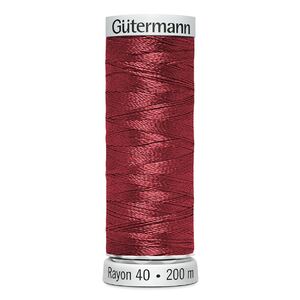 Gutermann Rayon 40 #1034 BURGUNDY, 200m Machine Embroidery Thread