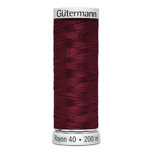 Gutermann Rayon 40 #1035 DARK BURGUNDY, 200m Machine Embroidery Thread