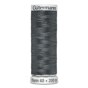Gutermann Rayon 40 #1041 MEDIUM DARK GREY 200m Machine Embroidery Thread