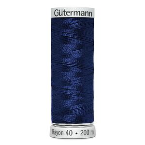 Gutermann Rayon 40 #1042 BRIGHT NAVY BLUE, 200m Machine Embroidery Thread