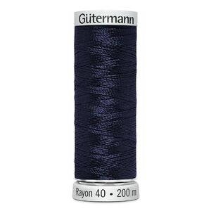 Gutermann Rayon 40 #1043 DARK NAVY, 200m Machine Embroidery Thread
