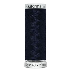 Gutermann Rayon 40 #1044 MIDNIGHT BLUE, 200m Machine Embroidery Thread