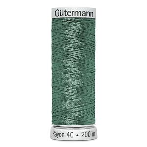 Gutermann Rayon 40 #1046 TEAL, 200m Machine Embroidery Thread