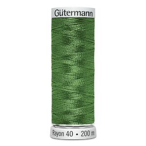 Gutermann Rayon 40 #1049 GRASS GREEN, 200m Machine Embroidery Thread