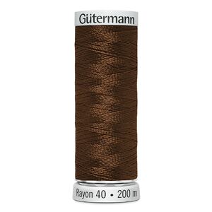 Gutermann Rayon 40 #1057 DARK TAWNY TAN, 200m Machine Embroidery Thread
