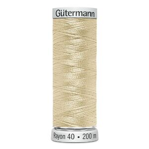 Gutermann Rayon 40 #1061 PALE YELLOW, 200m Machine Embroidery Thread