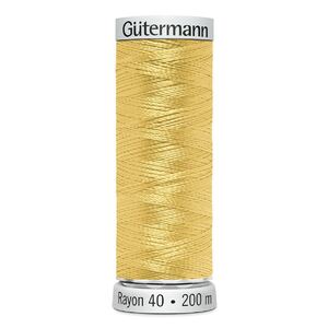 Gutermann Rayon 40 #1067 LEMON YELLOW, 200m Machine Embroidery Thread