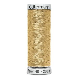 Gutermann Rayon 40 #1070 GOLD, 200m Machine Embroidery Thread