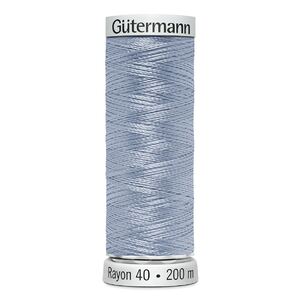 Gutermann Rayon 40 #1074 PALE POWDER BLUE, 200m Machine Embroidery Thread