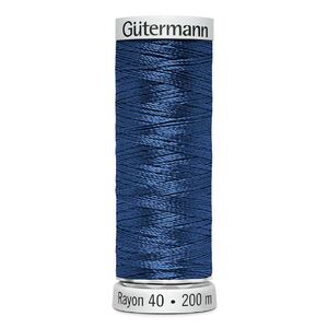 Gutermann Rayon 40 #1076 ROYAL BLUE, 200m Machine Embroidery Thread