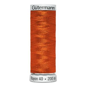 Gutermann Rayon 40 #1078 TANGERINE ORANGE, 200m Machine Embroidery Thread
