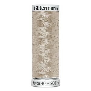 Gutermann Rayon 40 #1082 ECRU (CHAMPAGNE), 200m Machine Embroidery Thread