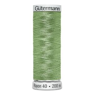 Gutermann Rayon 40 #1100 LIGHT GRASS GREEN, 200m Machine Embroidery Thread
