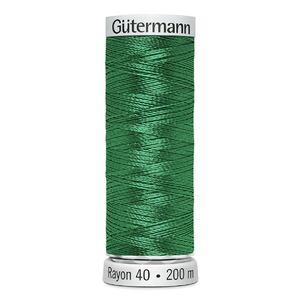 Gutermann Rayon 40 #1101 TRUE GREEN, 200m Machine Embroidery Thread