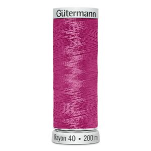 Gutermann Rayon 40 #1109 HOT PINK, 200m Machine Embroidery Thread
