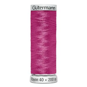 Gutermann Rayon 40 #1109 HOT PINK, 200m Machine Embroidery Thread