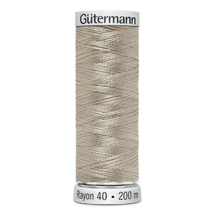 Gutermann Rayon 40 #1127 MEDIUM ECRU, 200m Machine Embroidery Thread